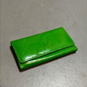 Louis Vuitton Vibrant Green Embossed Key Holder